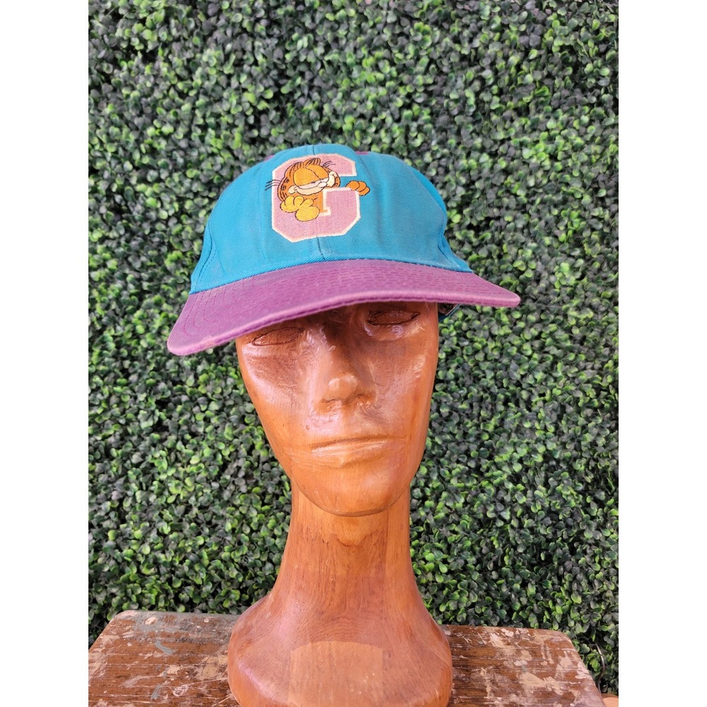 vtg 90s GARFIELD THE CAT Snapback Hat //  cartoon retro vintage cap streetwear